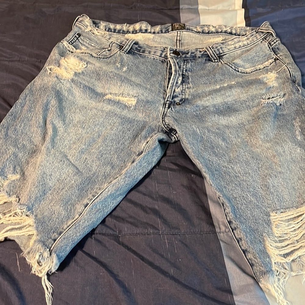 Men denim shorts